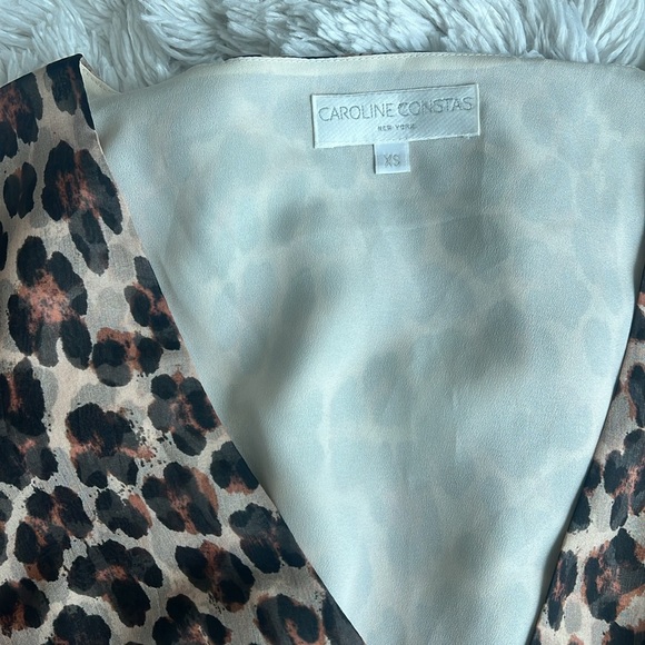 Caroline Constas Olena Leopard Print size xs silk dress - Picture 3 of 5